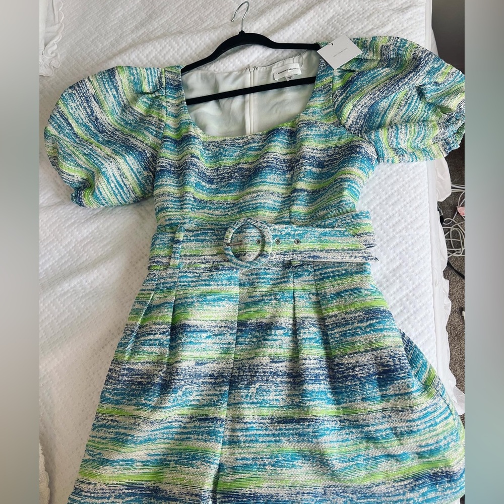 Lavender Brown romper with belt